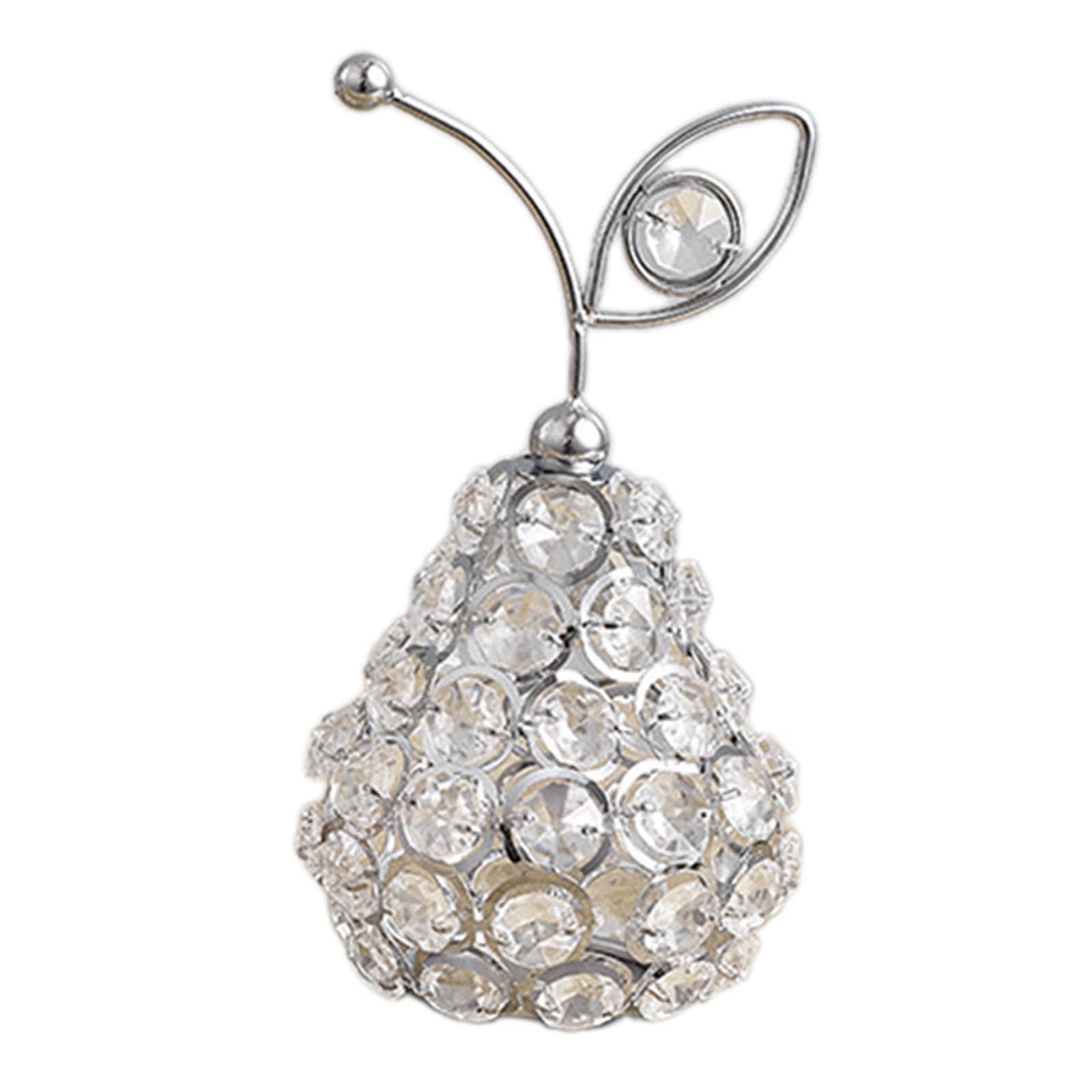Yixannx Pear Silver For Creative Fruit Statue Decoration With Fine Workmanship Living Room Desktop And Bar Areas Artificial Fruit Figurine Vivid Cute For Creative Cabinet,