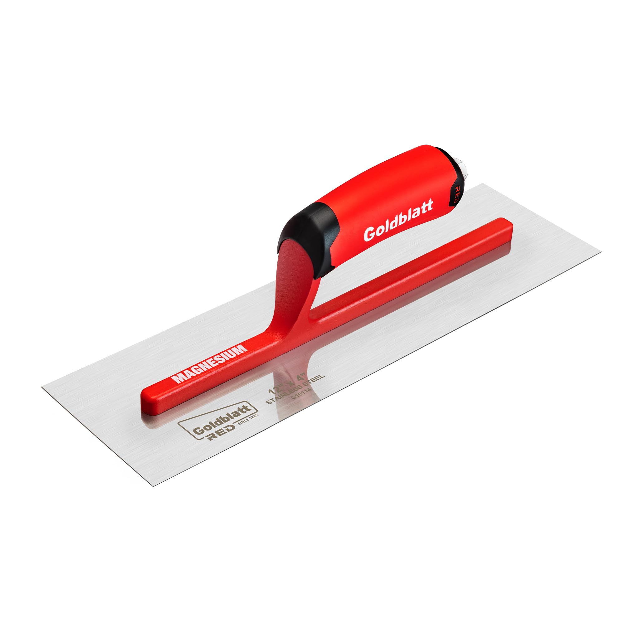 Goldblatt Truelle en acier inoxydable pour cloison sèche Rouge 30,5 x 10,2 cm