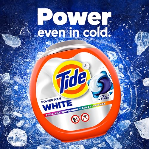Tide Power PODS White Laundry Detergent Pacs, 63 Count, Brilliant Whitening + Color Protect - image 9