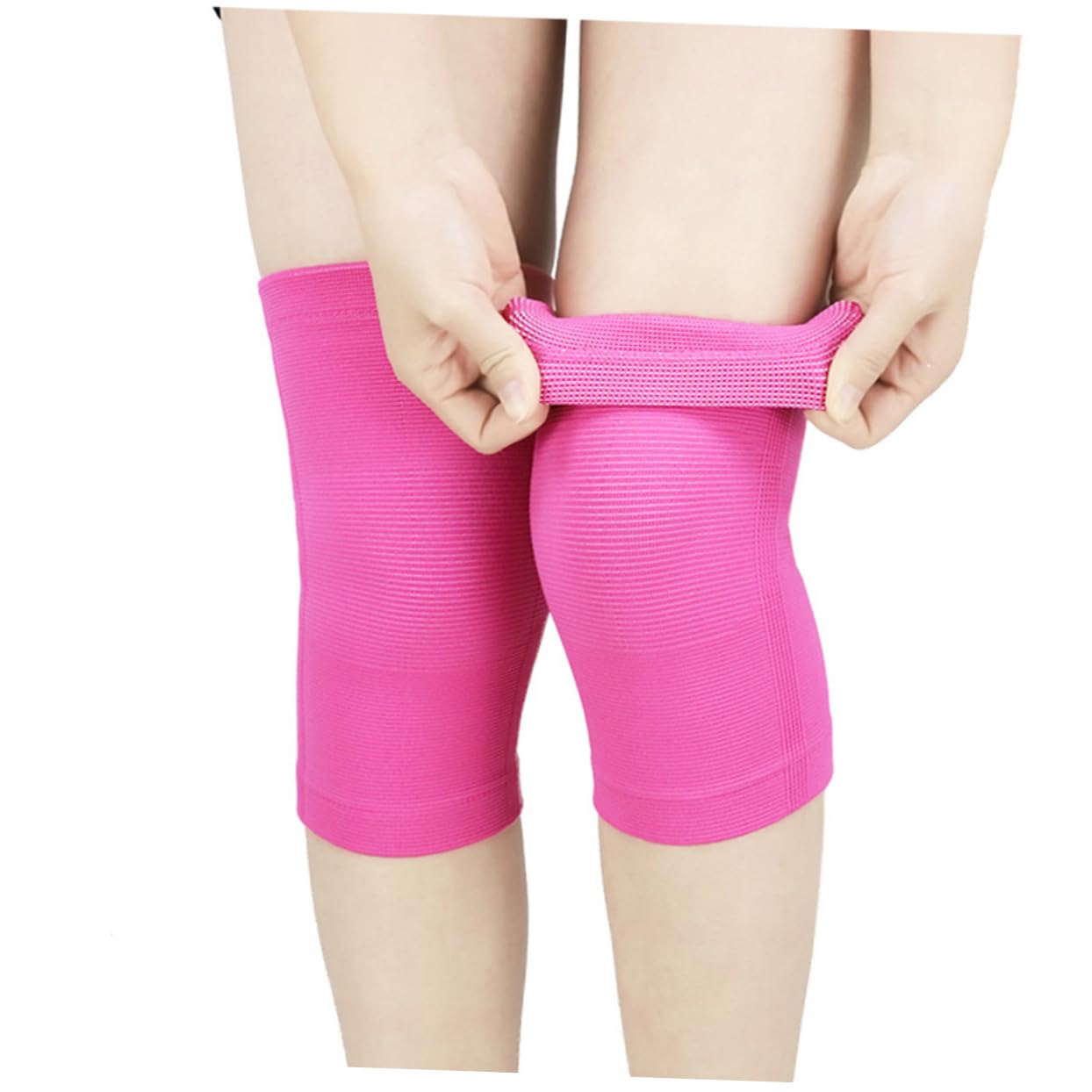 KOMBIUDA 1 Pair Compression Knee Sleeve Elastic Sports Kneecap Pad for Basketball Football Running Workout Size Xs