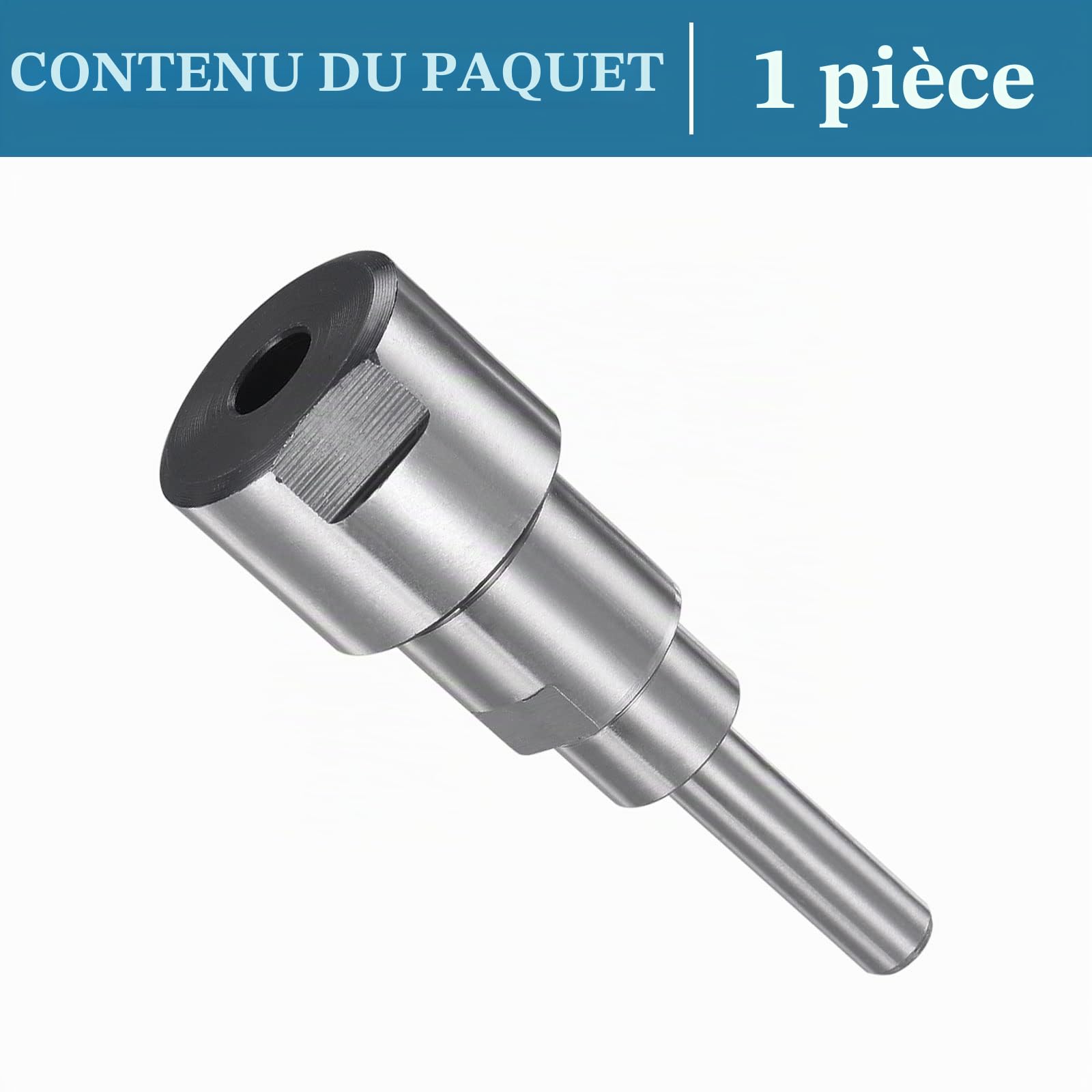 QUARKZMAN 8mm à 8mm Routeur Collet Rallonge Tige Convertisseur x 1 Pièce Carbone Acier Adaptateur pour Fraisage Fraise Queue Rallonges