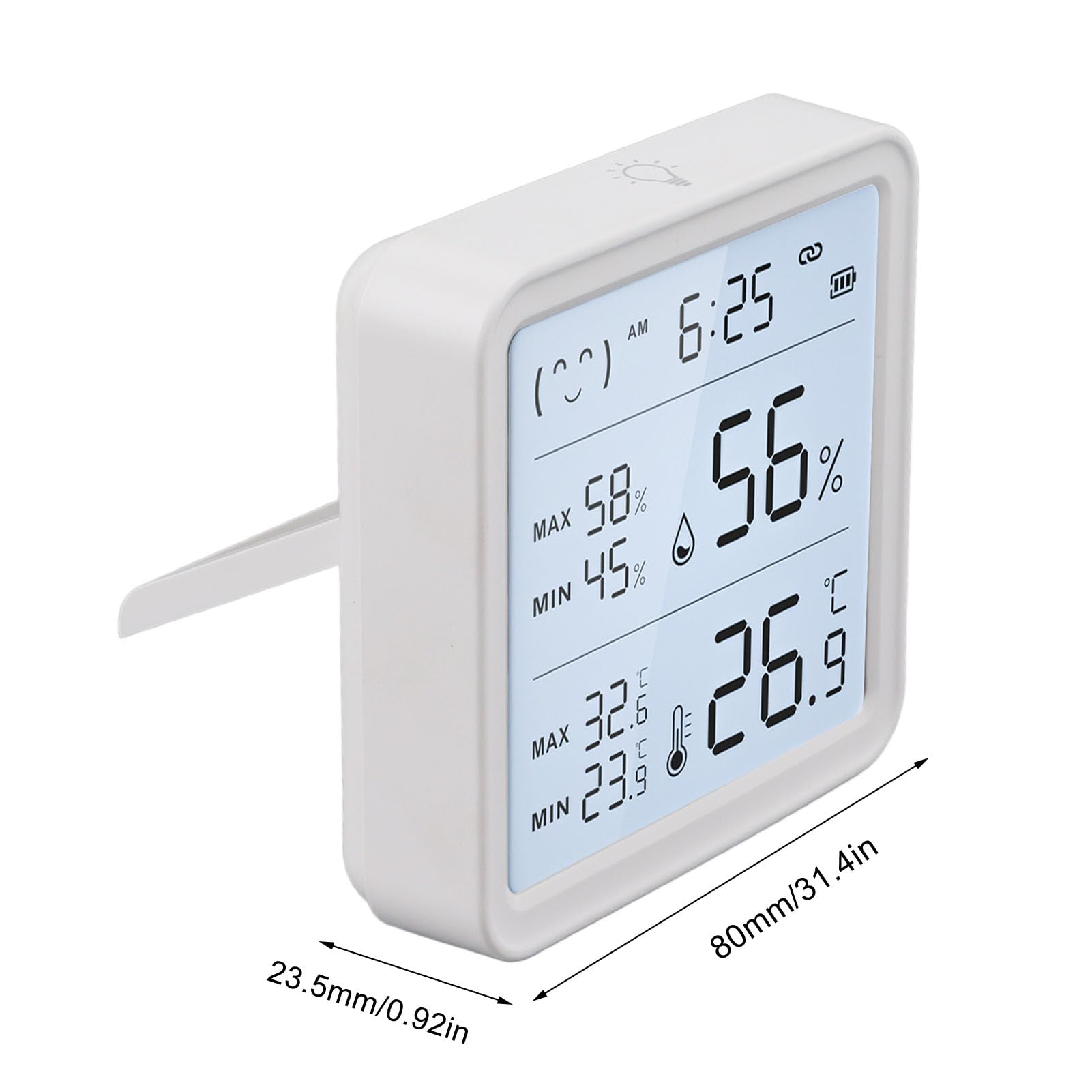 KANASI Sensore di temperatura dell'umidità Bluetooth, igrometro digitale wireless con display LCD per il monitoraggio dell'ambiente domestico interno