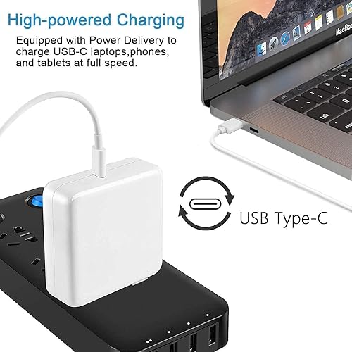Miniatura 4 de Cargador USB C para MacBook AirMacBook ProMac Cargador USB C Cargadores de laptop, Bloque de carga Mac Book Pro de 96 W, adaptador de corriente para