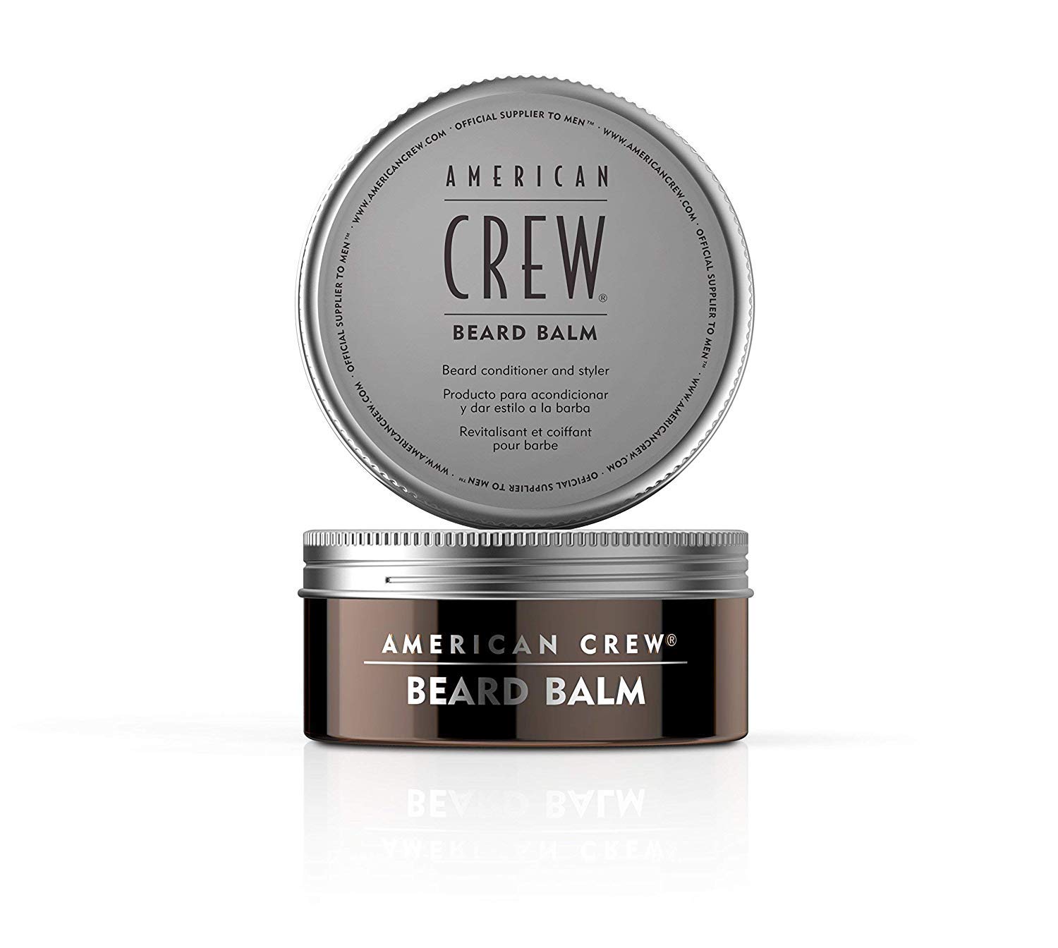 Set American Crew Balsamo+Siero Barba Uomo, Beard Balm+Serum, Idratante, Conferisce Lucentezza, Nutre e Rigenera, con Proprietà Protettive, 60gr+50ml