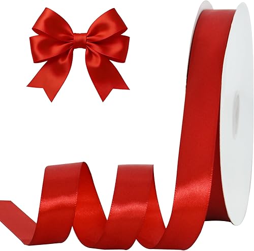 Vista 22 de TONIFUL - Cinta de satén dorada de 3/8 pulgadas x 100 yardas, rollo de cintas de tela sólidas y delgadas para envolver regalos, invitaciones