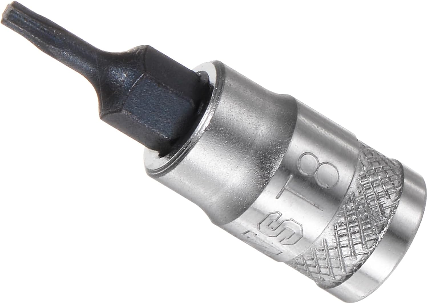 Torx Bit Socket, 1/4" Drive x T8 S2 Steel CR-V Torx Star Socket Impact Bit Screwdriver Sockets Adapter - (Applications: for Fastening Screws), 1-Pieces