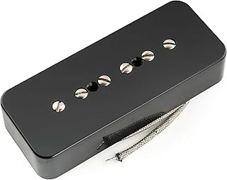 Musiclily Pro P90-MHA Alnico 5 High Output P90 Soapbar Single Coil Pickup Electric Guitar Bridge Pickup, Black