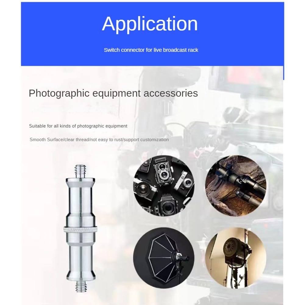 Adattatore Da 1/4" A 3/8" Per Fotocamera | 4 Pezzi | Doppia Estremità Filettata | Per Treppiedi, Teste A Sfera, Accessori Foto - Foto 4