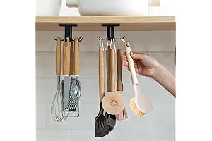 2-Piece Under-Cabinet Rotating Utility Hooks