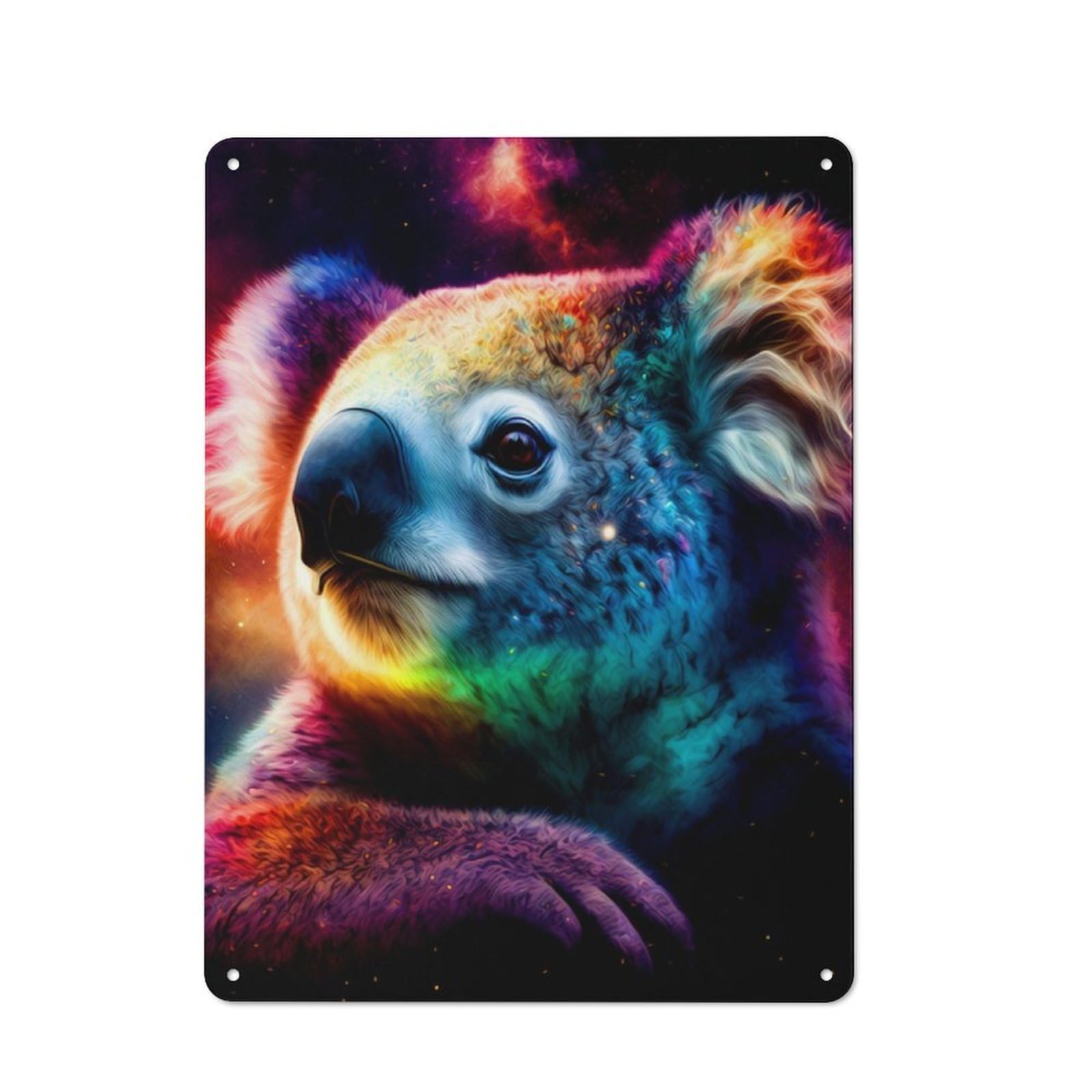 Garden Style Tin Sign 40x30cm Featuring Koala, Shed Wall Decor for Patio Bar, Workshop, Shed Or Kitchen