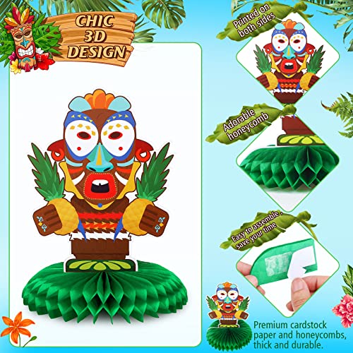 Spakon 10 Pcs Hawaiian Party Decorations Tiki Table Centerpieces - image 4
