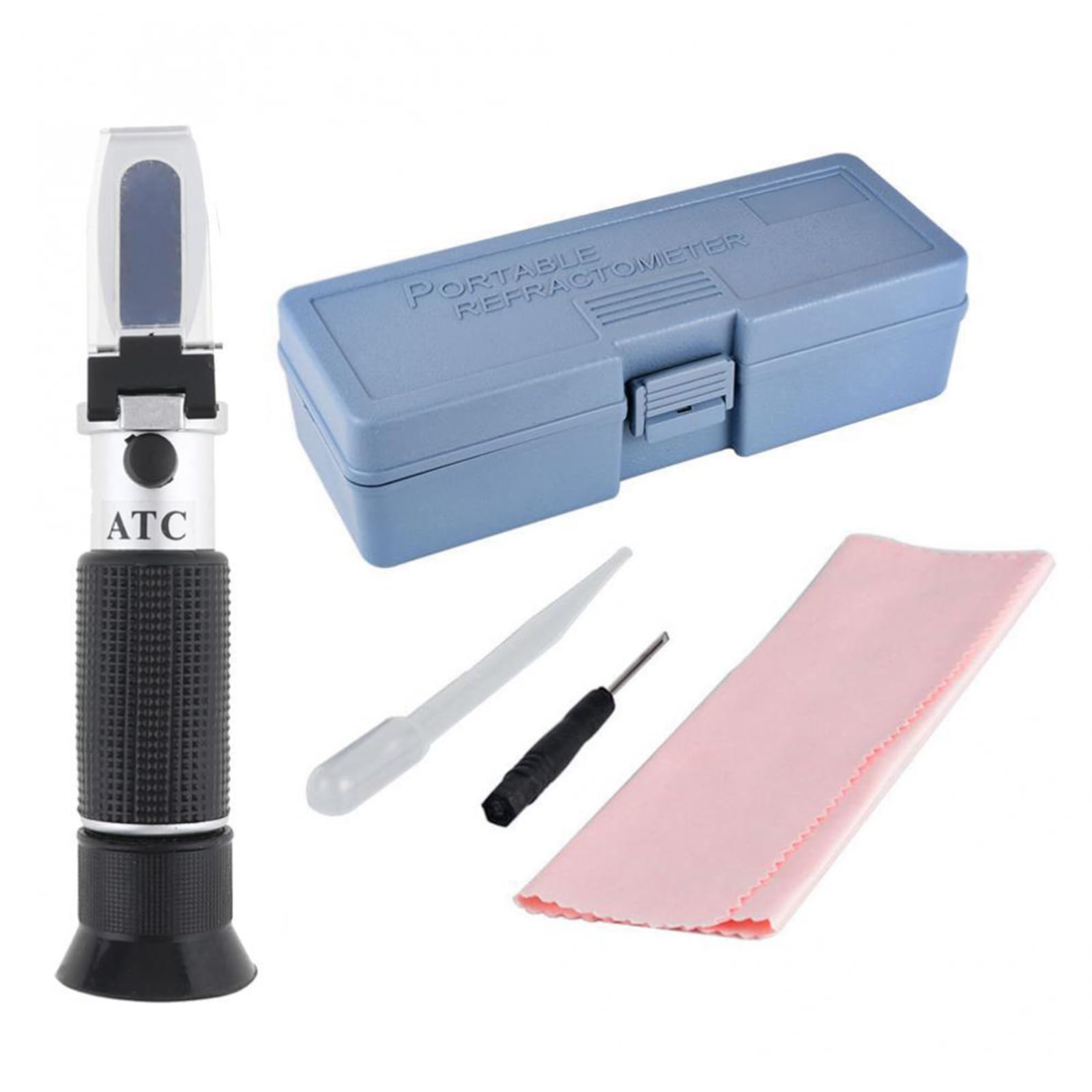 Refractómetro de cloruro de sodio, refractómetro de salinidad 0-100%, probador de agua salada portátil, hidrómetro ATC 0-100 ppt, salinómetro hecho de cobre monitoreo,Salinity Refractometer-1PCS