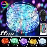 [page_title]-20M LED Schlauch Lichterkette Außen, 200er LED Lichtschlauch Wasserdicht IP68, 16 Farben 4 Modi Lichterkette Dimmbar, Lichterschlauch mit Fernbedienung, Memoryfunktion & Stecker für Garten, Terrasse