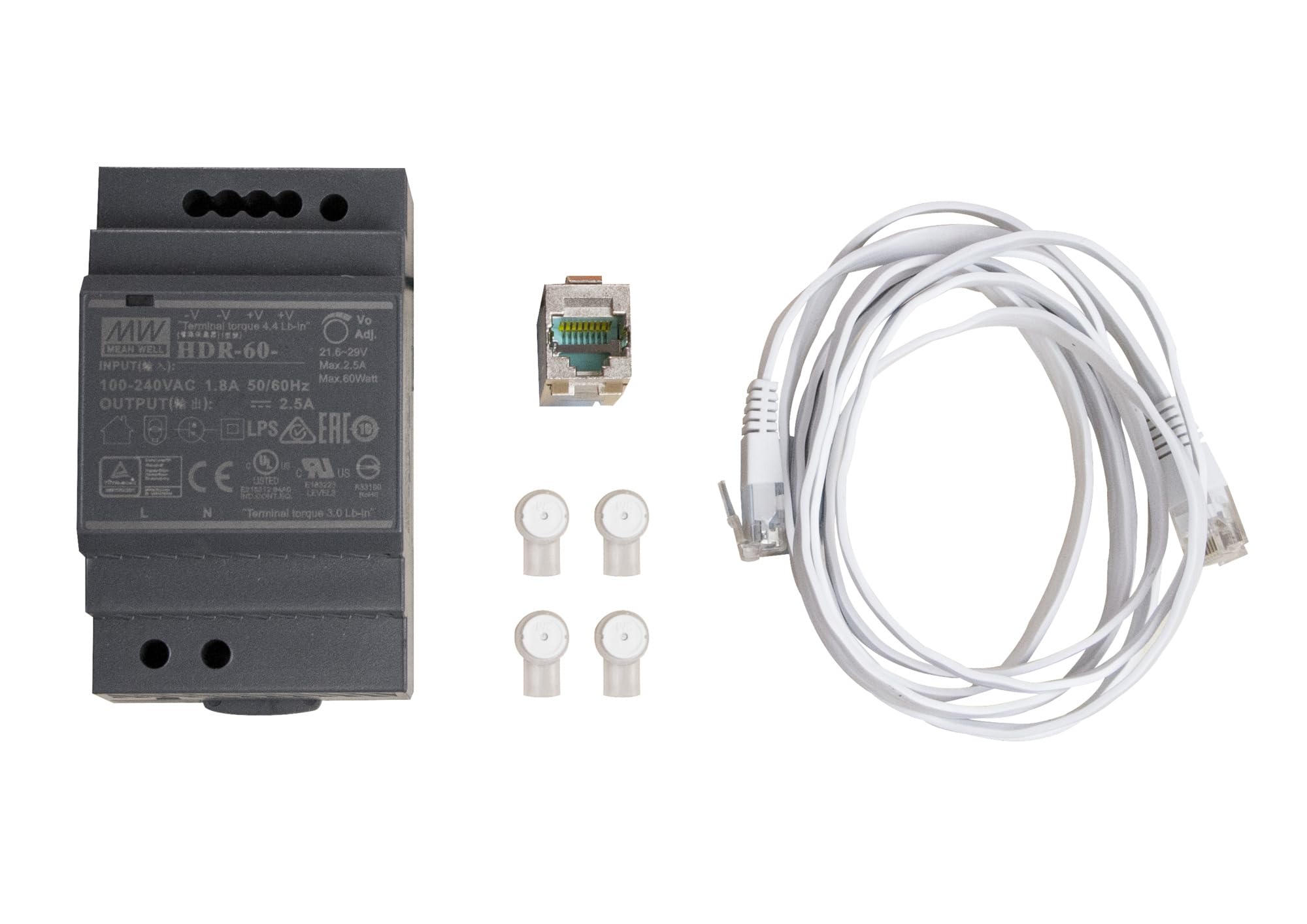 ABUS Installations-Kit TVHS30300 für FaceXess Video Türsprechanlage | Installations-Kit mit Komponenten zur einfachen Verkabelung der FaceXess Video-Türstation