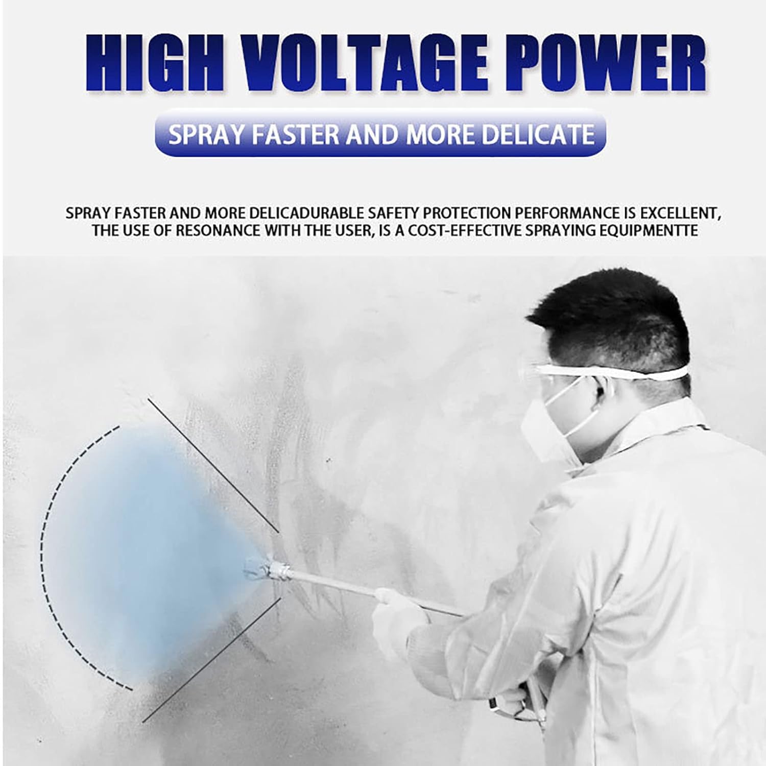 Pulverizador de pintura sin aire, máquina de pintura eléctrica de 1500 W con carro, tubo de alta presión, spray motorizado de 4 l/min para paredes interiores y exteriores del hogar