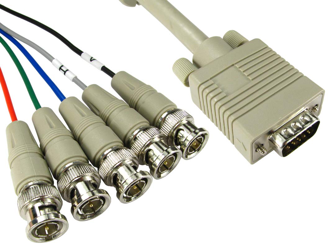 RS PRO SS VGA-Kabel A VGA/Stecker B RGB x 5 / Stecker, 2 m Polyvinylchlorid Grau