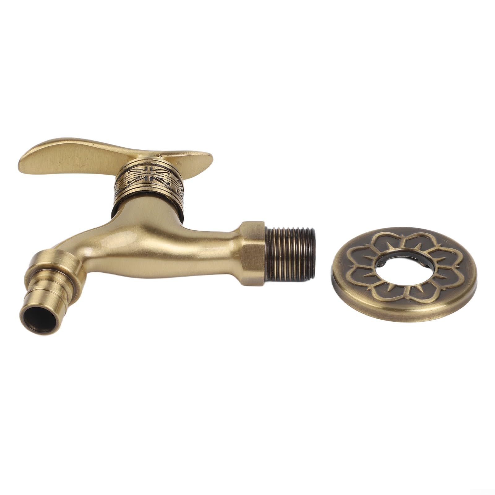 Grifo de Agua fría de latón con Rosca de Entrada G1/2 para Montaje en Pared. Adecuado para lavadoras, grifos Exteriores y Uso doméstico.