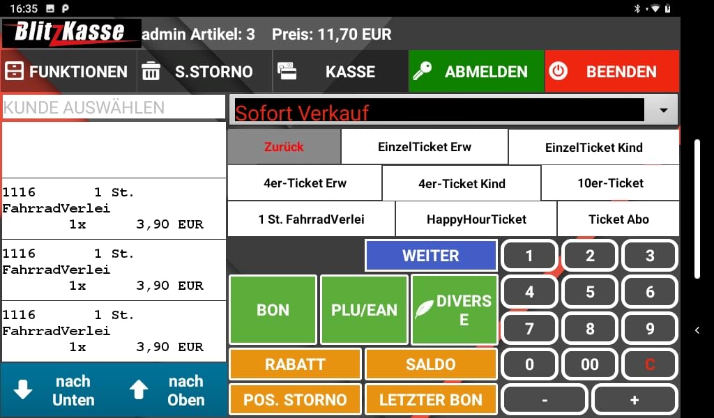MINI Kassensystem OHNE ABO für Gastronomie – 10" All-in-One POS Kasse mit Touchscreen & Bondrucker – ohne monatliche Gebühren – TSE-konform – ideal für Café, Bar & Imbiss