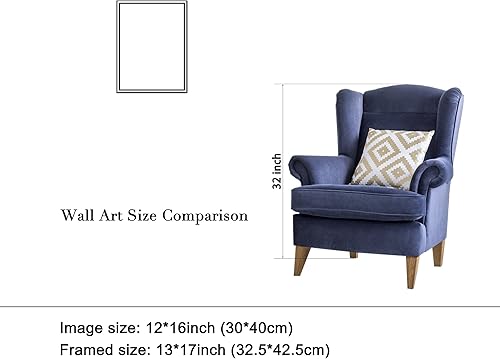 Miniatura 7 de Wieco Art Arte de pared enmarcado de amapolas rojas y margaritas por Vincent Van Gogh, pinturas de reproducción de pinturas abstractas en lienzo