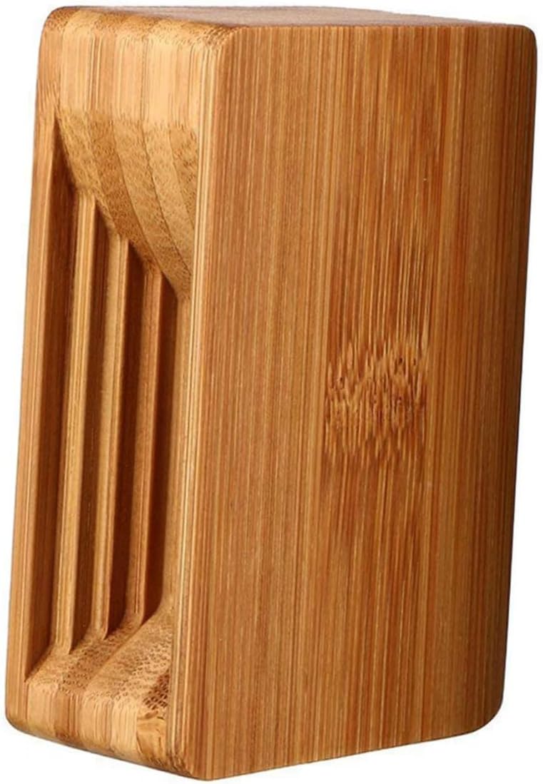 Angoily Wooden Phone Holder Stand with Echo Resonance Sound Amplifier Compact Desktop Cell Phone Loudspeaker Amplifier 3.93X2.36X1.18In