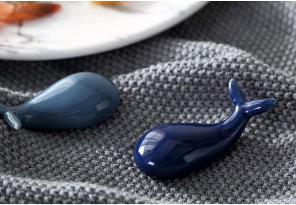 Chopstick Rest Chopsticks Holders decoration Rack 2PCS Whale Ceramic Spoon Rack Cute Dolphin