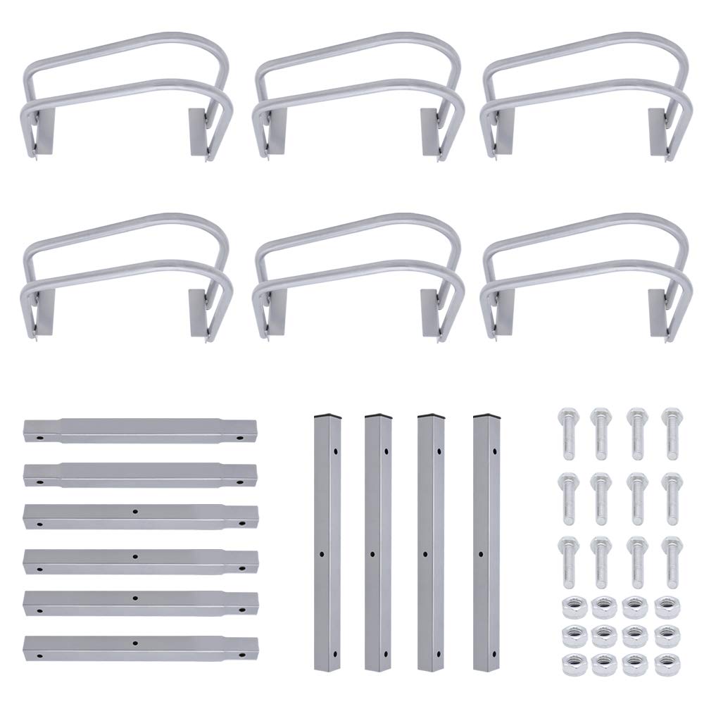 Fahrradständer Boden Für 6 Fahrräder, Mehrfachständer, Fahrradhalter Bodenständer, Aufstellständer Fahrrad Ständer Boden, Wand Montage Metall Platzsparend Wandhalterung bodenparker