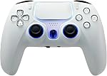 NBCP Game Controller for PS4 Wireless, Gamepad Joystick Controllers for PlayStation 4, 1200mAh Battery/Dual Motors/6-Axis Gyro/3.5mm Audio Jack/Hall Effect Sensor (White)