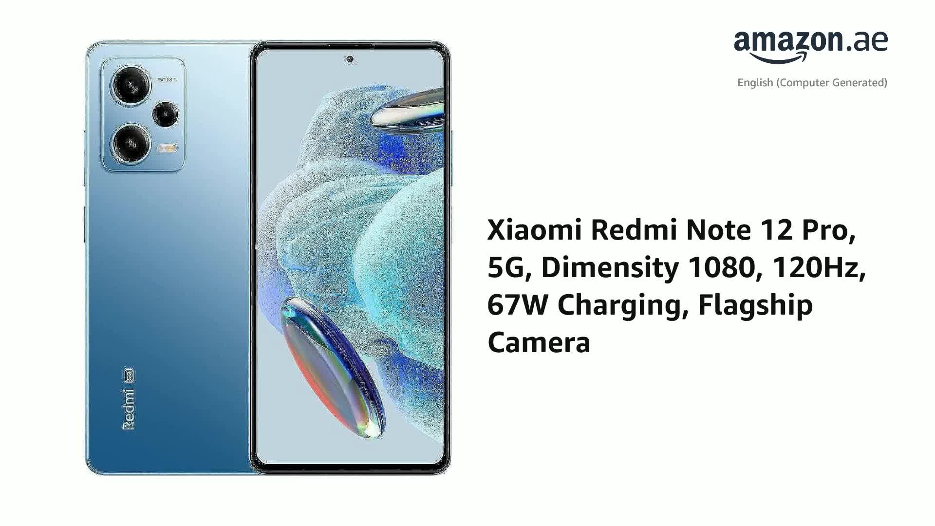 Xiaomi Redmi Note 12 Pro 5G (Sky Blue 8GB RAM, 256 Storage