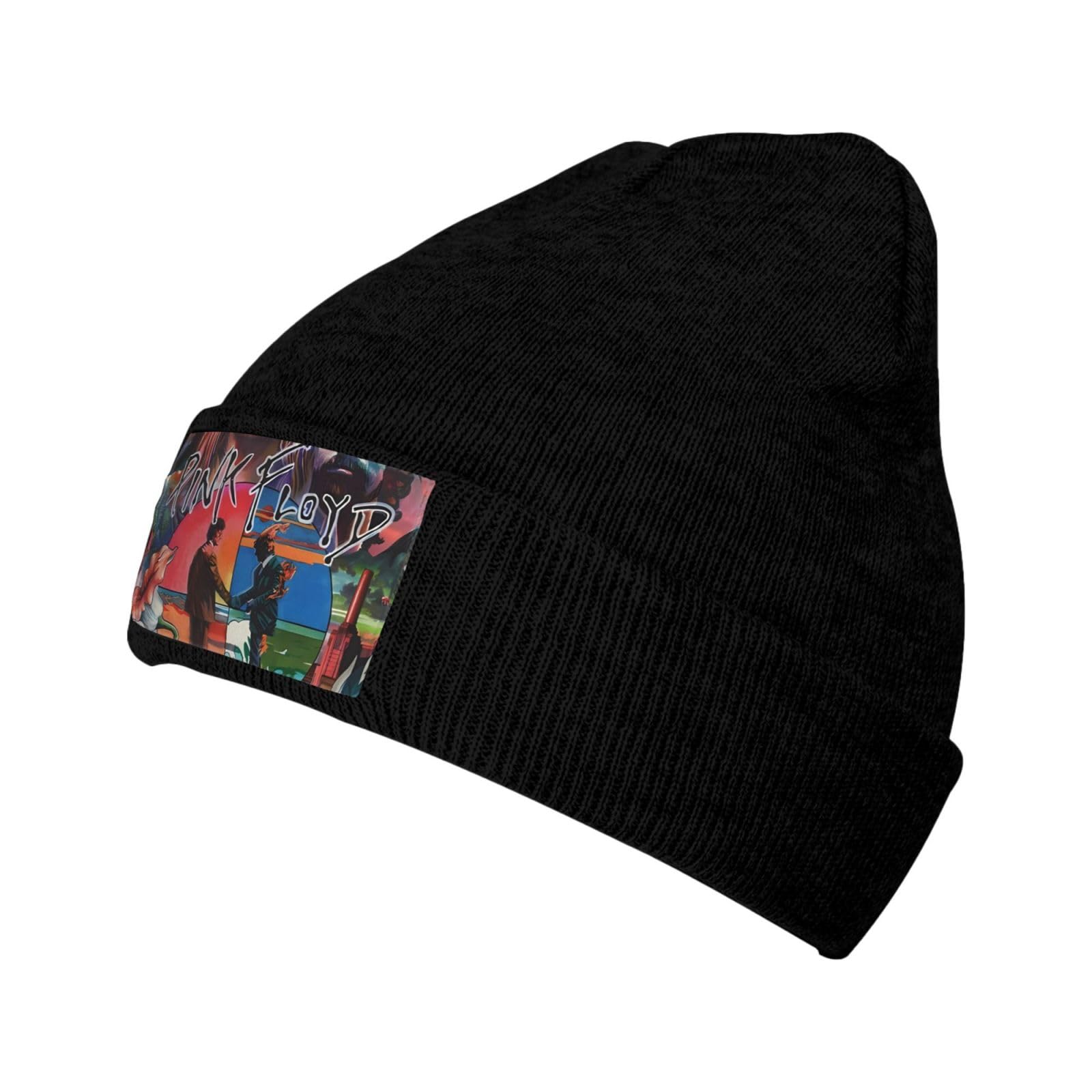 Ezkyztlw Unisex Black Pink Rainbow Floyd Beanie Hat Knit Cap For Women Men Slouchy Beanie Cap Winter Knit Hat Skull Cap