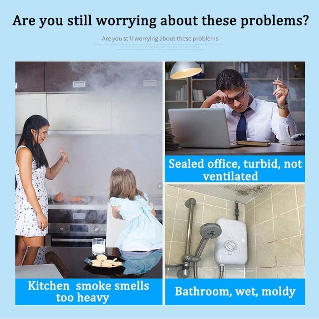 6 inch Exhaust Fan Home Bathroom Toilet Kitchen Low Noise Ventilator Wall Mounted Extractor Pipe Exhaust Fan