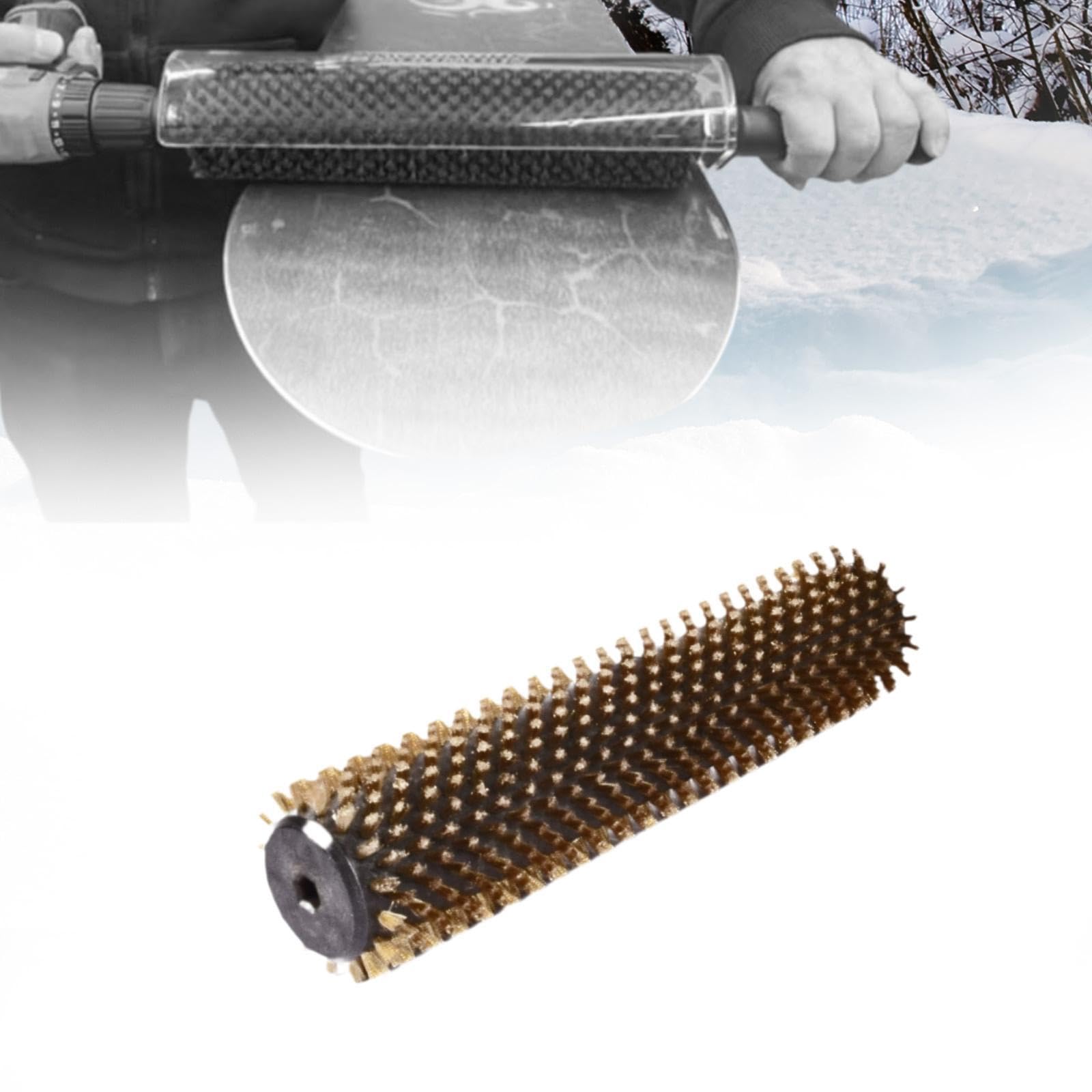 rockible Snowboard Waxing Brush Roller Brush Tuning Equipment Efficient Cleaning Brush Professional Ski Waxing Brush Ski Board Brush, Copper Wire Brush