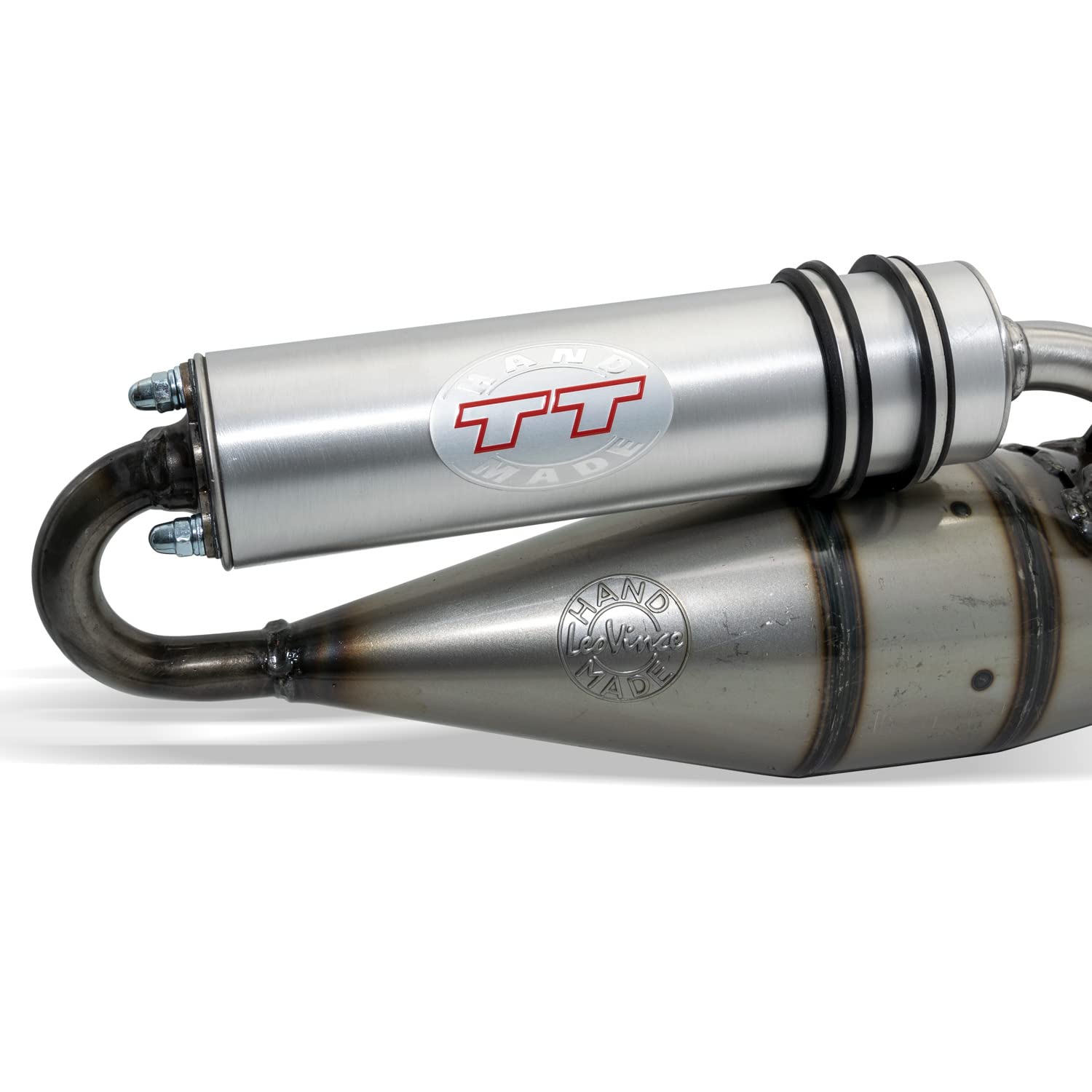 Impianto di scarico LEOVINCE HAND MADE TT per MBK Nitro 50/KAT/jogr AC/YAMAHA AEROX 50/MACHG/APRILIA SR50 Stealth/Racing/Netscaper/WWW/MALAGUTI Firefox F10/F12/F15/Phantom, con marchio di controllo E