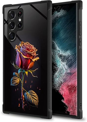 Miniatura 7 de ZHEGAILIAN Funda compatible con Samsung Galaxy S22 Ultra, hermosa funda colorida rosa para Galaxy S22 Ultra mujeres y niñas, funda a prueba de