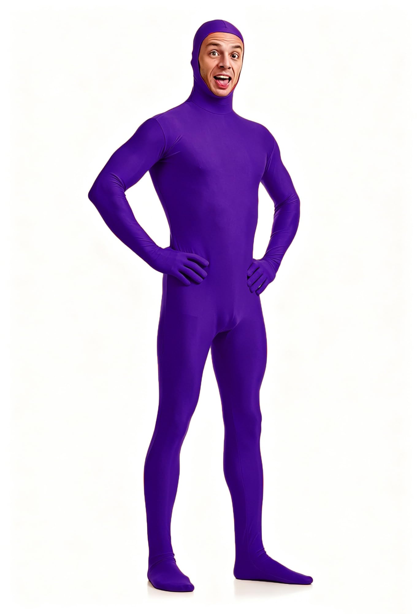 VSVO Spandex Open Face Full Bodysuit Zentai Suit for Adults and Kids