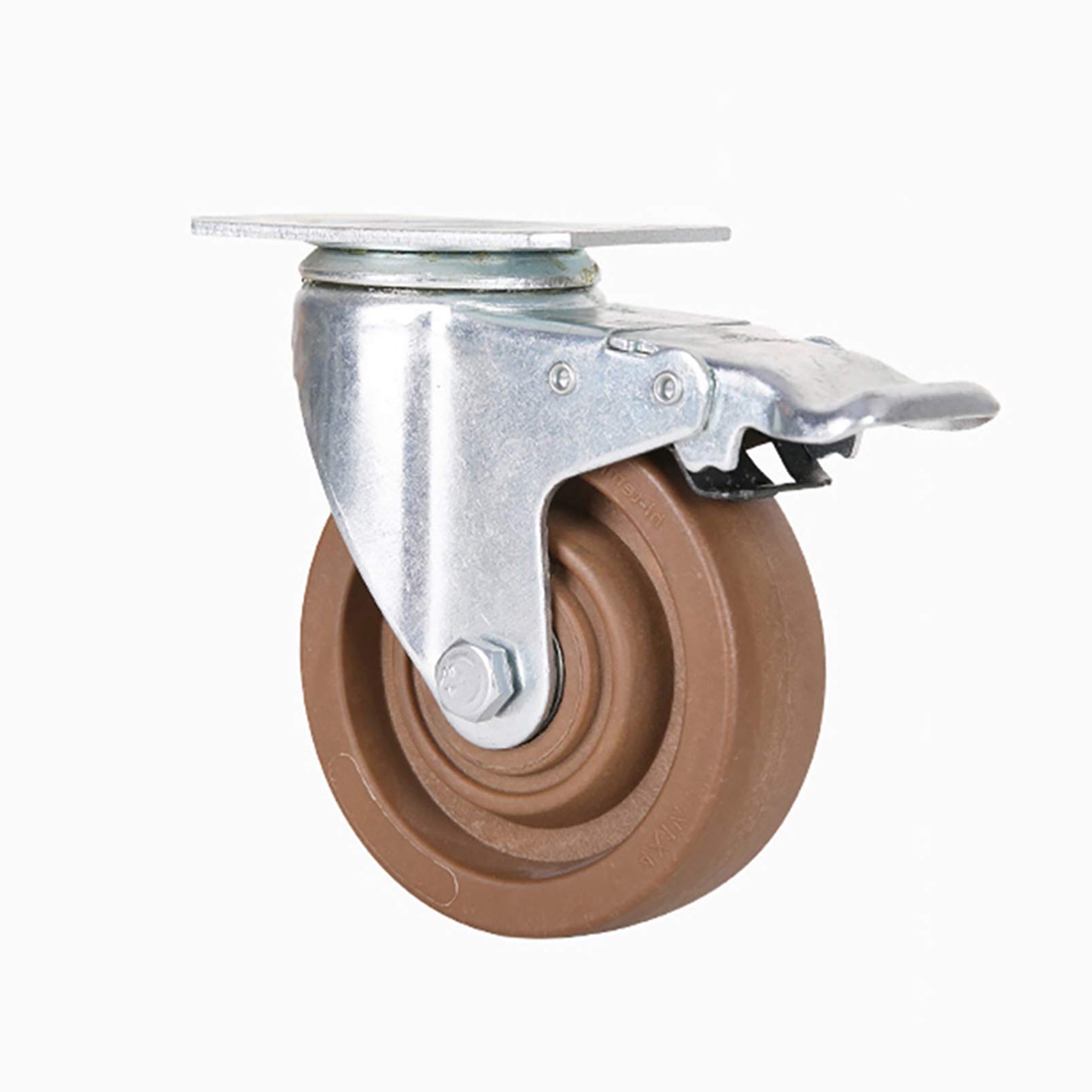 Nylon 3" 4" Rotelle Pivotanti con Piastra Superiore a 360 Gradi, Ruote Industriale con Freni, Resistenza alle Alte Temperature, Ruote Industriale, capacità di carico di 100 kg