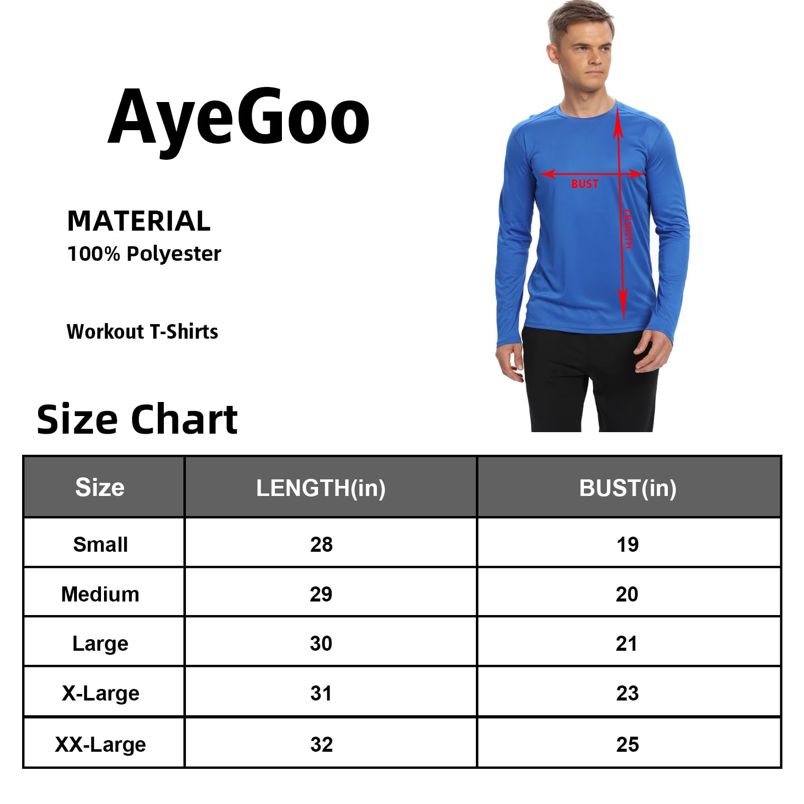 Camisetas de manga larga para hombre, con protección solar UPF 50+, de secado rápido, para correr, para entrenamiento, paquete de 6 unidades