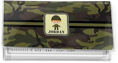 RNK Shops Green Camo Vinyl Checkbook Cover (Personalized)