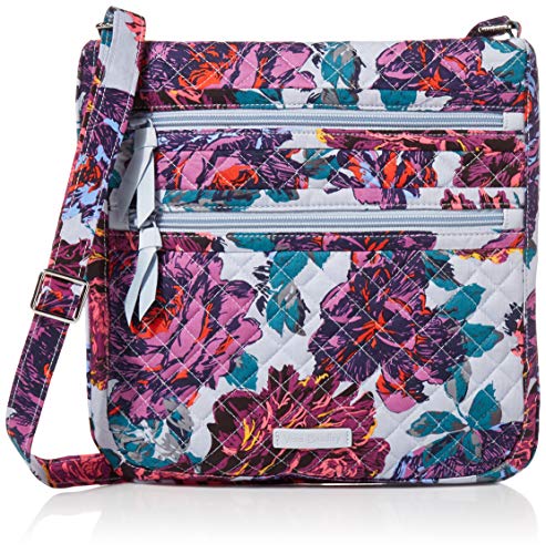 Vera Bradley Women's Signature Cotton Triple Zip Hipster Crossbody Purse