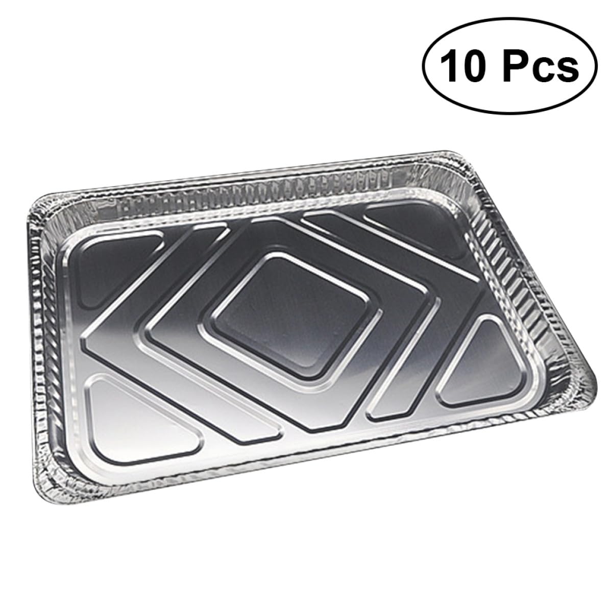 Bandejas Desechables Aluminio Barbacoa, 10 Unidades Recogedoras Grasa