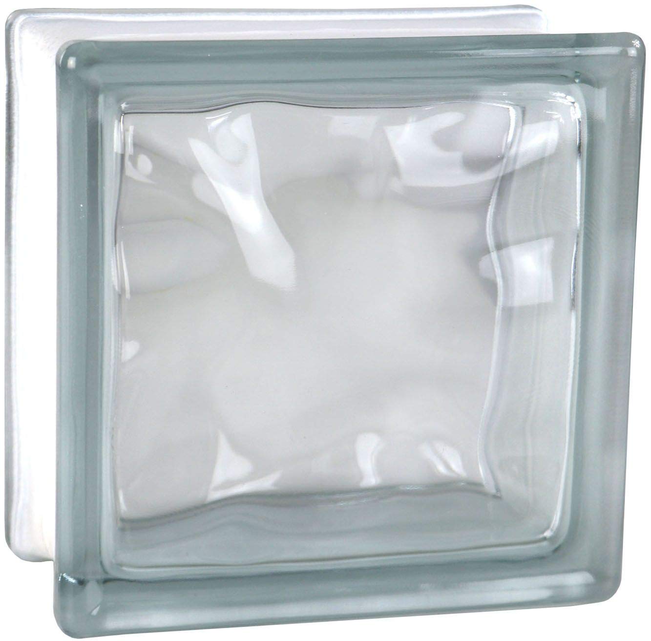 5 pezzo FUCHS vetromatton nuvola trasparente satinato un lato 14,5x14,5x8 cm