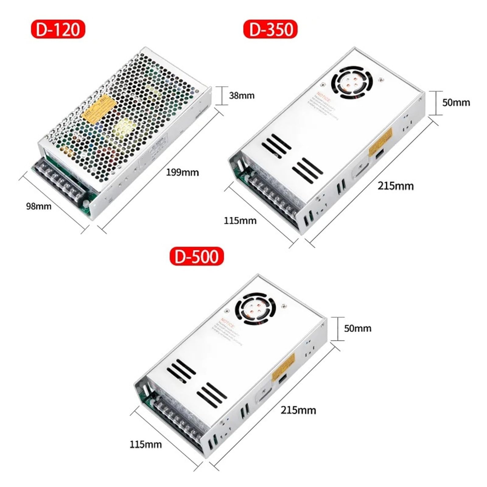 Alimentatore Switching CC A Doppia Uscita 30/50/75/100/120/350/500 W Alta stabilità | Trasformatore driver CA/CC 10 V -5 V 12 V -12 V 15 V -15 V 24 V -24 V(C(12V 24V),120W)