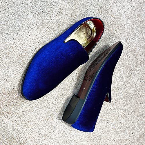 Image of FLQL Men's Luxury Penny Loafer Slip-On Velvet Shoes Party Dancing Shoes Suede Wedding Shoes Plus Size 7-13