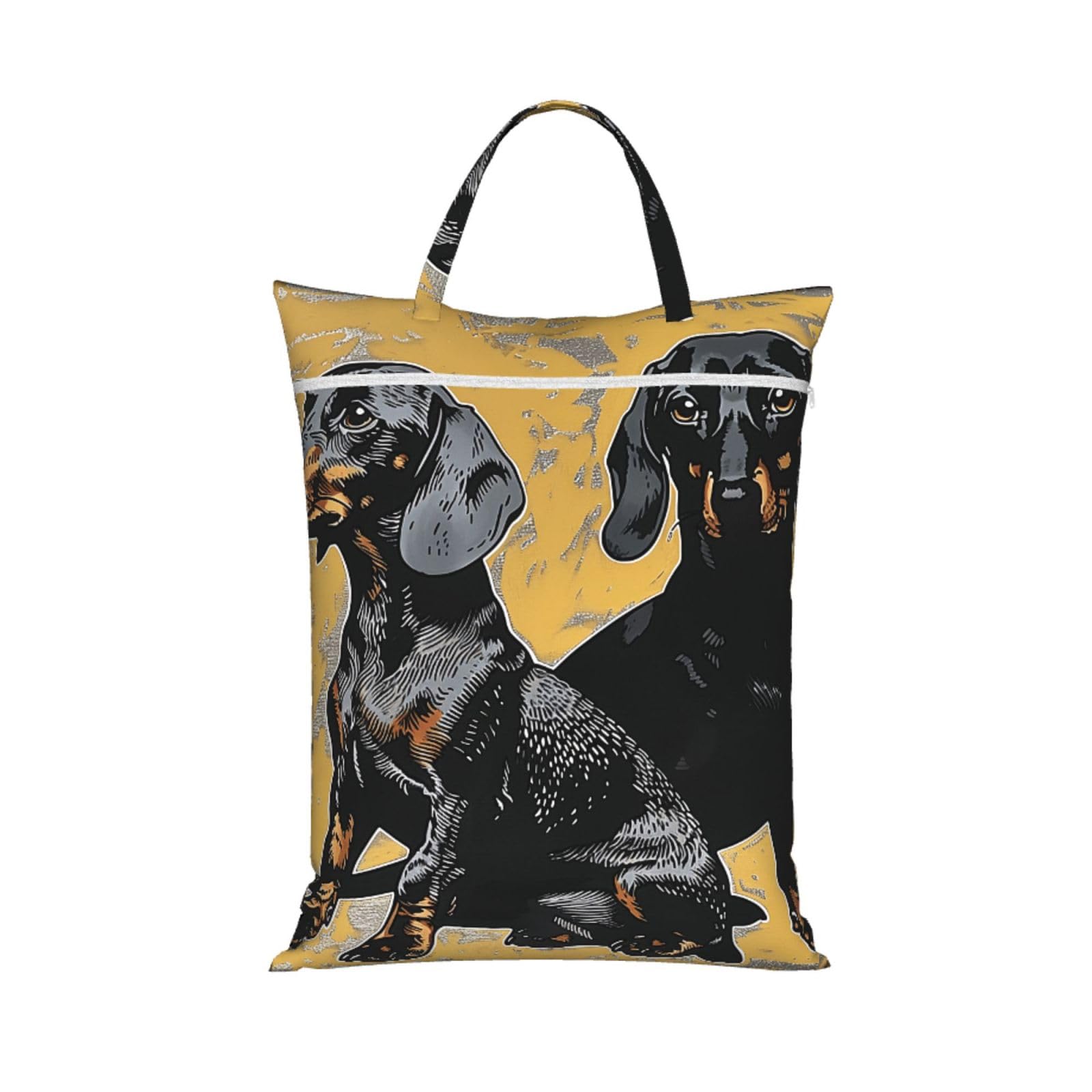 Large Travel Laundry Bags,dachshund Print with Handle Foldable Laundry Bag for Holidays Gym Swimming and Family Trips, 1Pcs