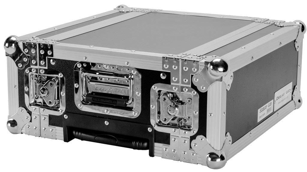 Top Quality Space DJ Rack Handle 3u Effect Deluxe Flight Road Case 14-inch Body Depth With Pull Out Handles And Wheels Fit Professional Effects Equipment DEEJAY LED TBH3UEDHW