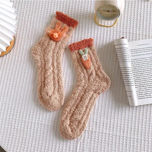 Image of Benefeet Sox Womens Fuzzy Socks Girls Cute Slipper Sock Funny Fluffy Winter Warm Soft Cozy Plush Indoor Sleep Sock