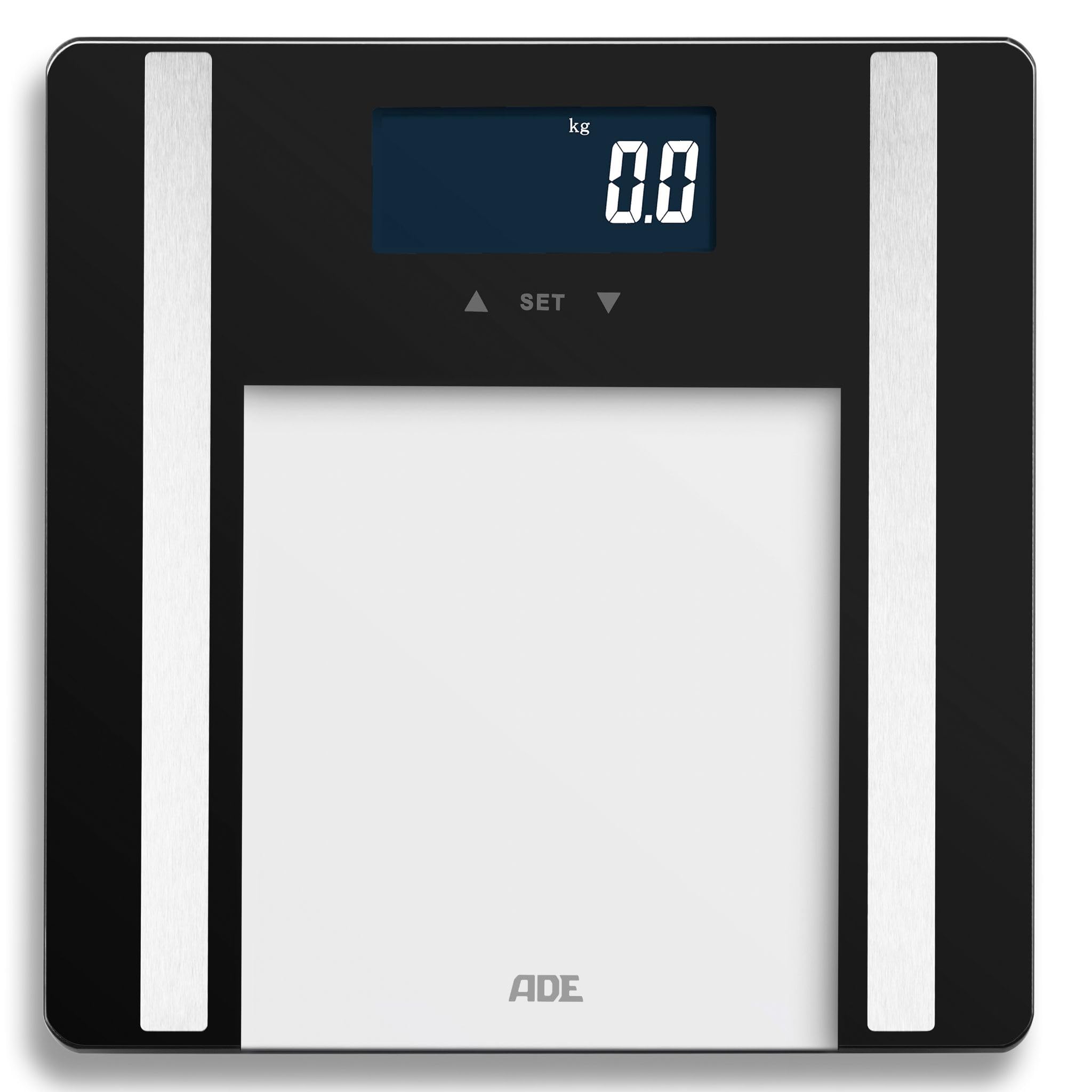 ADE Balance pèse personne impédancemètre | pèse personne masse graisseuse et muscle fiable et précis | capacité elevée du 200 kg | scales for body weight | noir