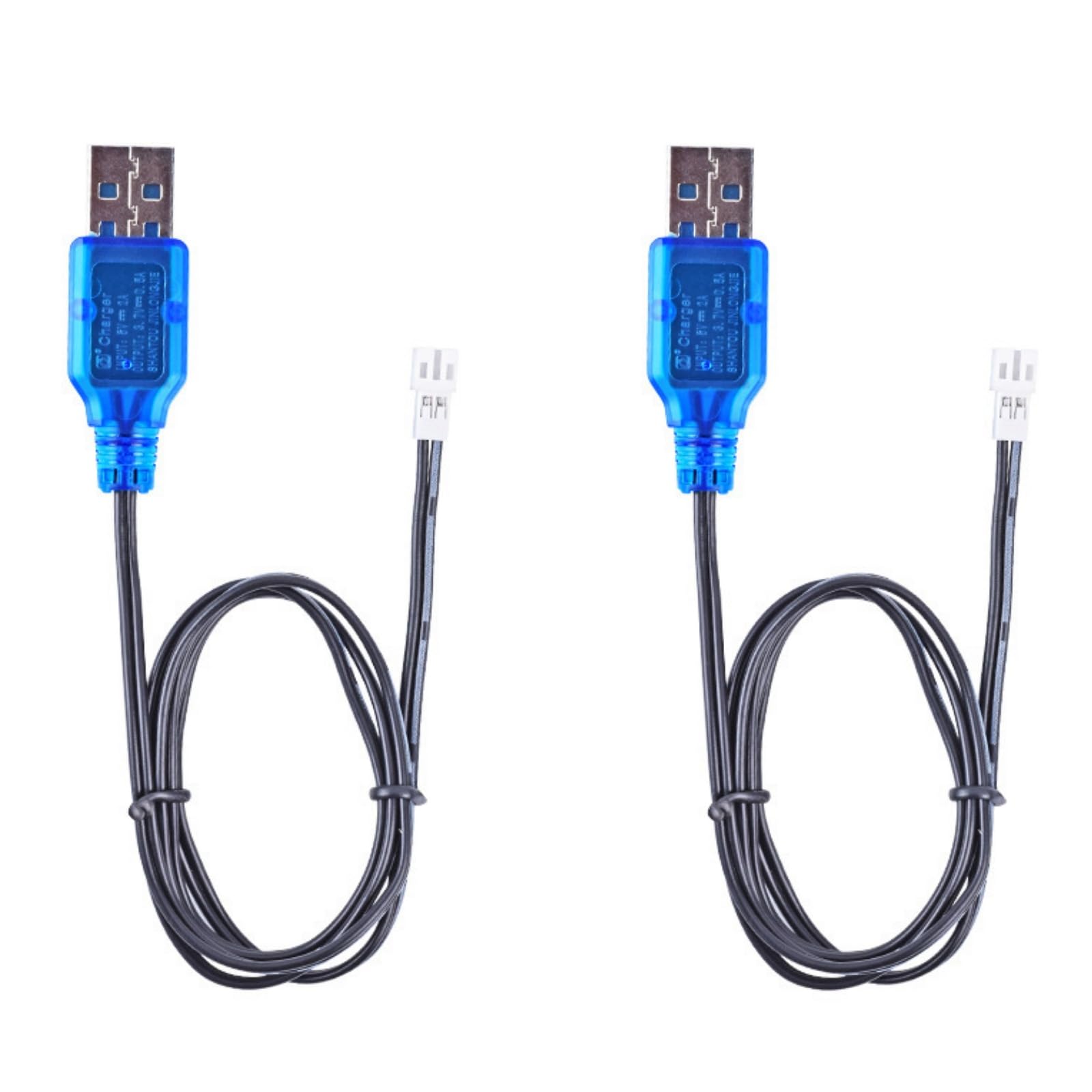 2 Pcs 3.7v li-po li-on Battery PH2.0 Plug USB Charger for JJRC H36 E010 E011 E013 GoolRC T36 NIHUI NH010 F36 RC Drone Quadcopter