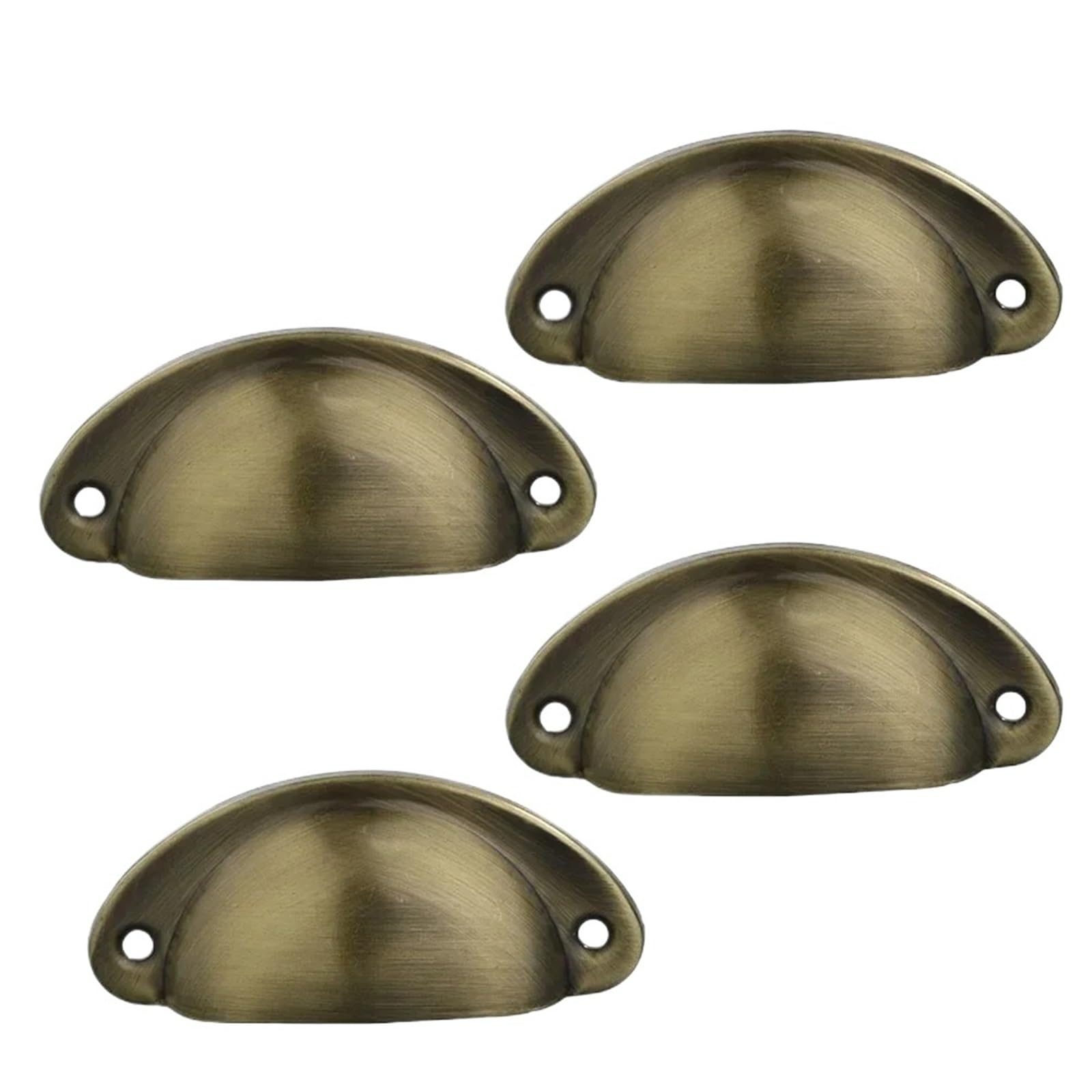 ZHSOAO 4 Pcs Drawer Handle Accessories Retro Semicircle Shell Tin Sheet Antique for Cabinet Cupboard(Color 3)