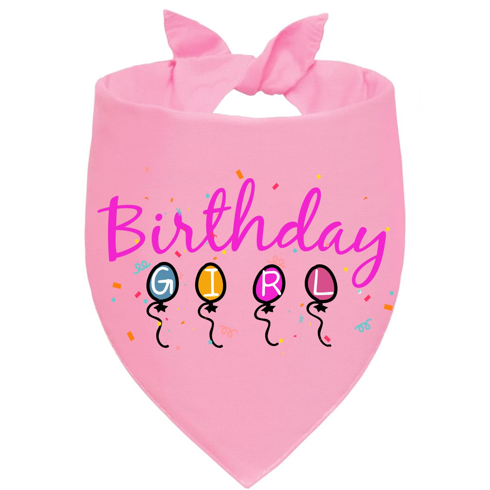 Birthday Girl Dog Bandanas - Pet Scarf Bibs for Small Medium Large Dogs Pink Birthday Party Supplies Cake