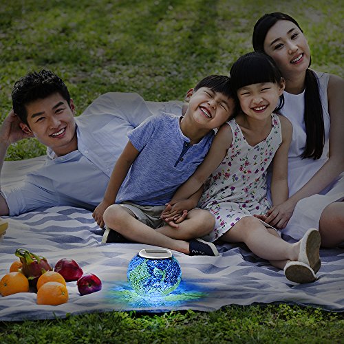 Pandawill Color Changing Mosaic Solar Light, Multi-Colored1 Waterproof/Weatherproof Crystal Glass Globe Ball Light For For Garden, Patio, Party, Yard, Outdoor/Indoor Decorations #TOP6